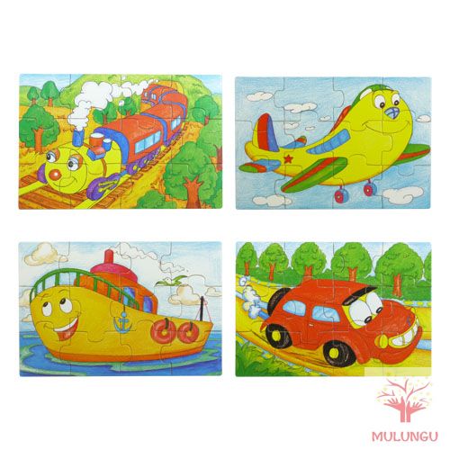 4 kirakó az 1-ben / puzzle, vonatos 4 kirakó az 1-ben / puzzle, vonatos